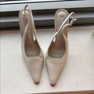 Tony Bianco Ivory Slingback Heels